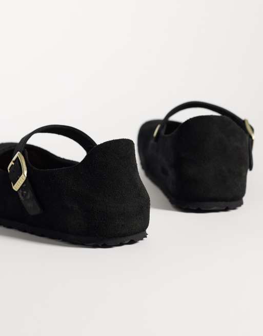 Birkenstock - Mantova - Sorte Mary Jane-sko i ruskind, 4 af 4