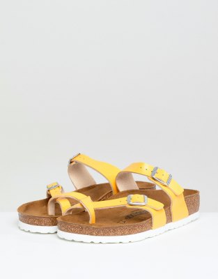 yellow birkenstocks mayari