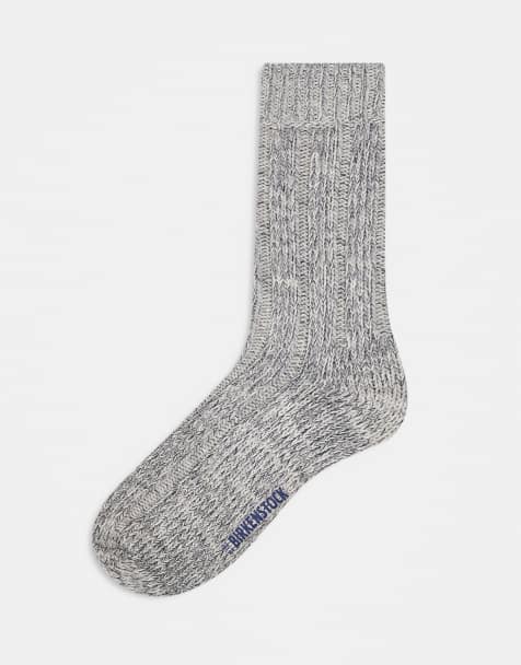 Birkenstock – Menswear – Socken aus geflammter Baumwolle in Grau - view 1