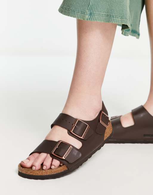 Birkenstock Milano Birko Flor Sandales Marron ASOS