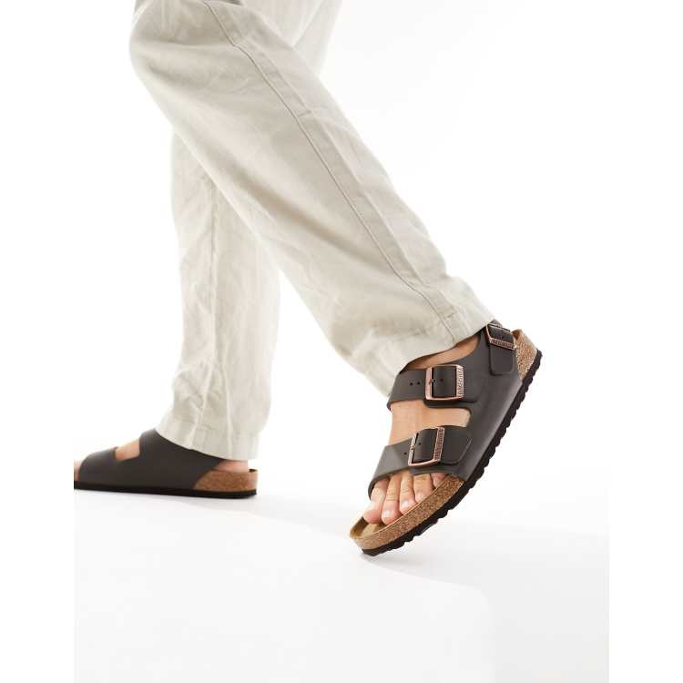 Birkenstock Milano birko flor sandals in brown