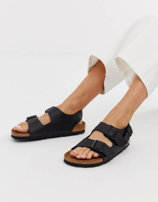 Birkenstock - Milano - Flade sandaler i sort, 3 af 4