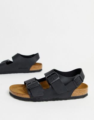 birkenstock milano leather flat sandals