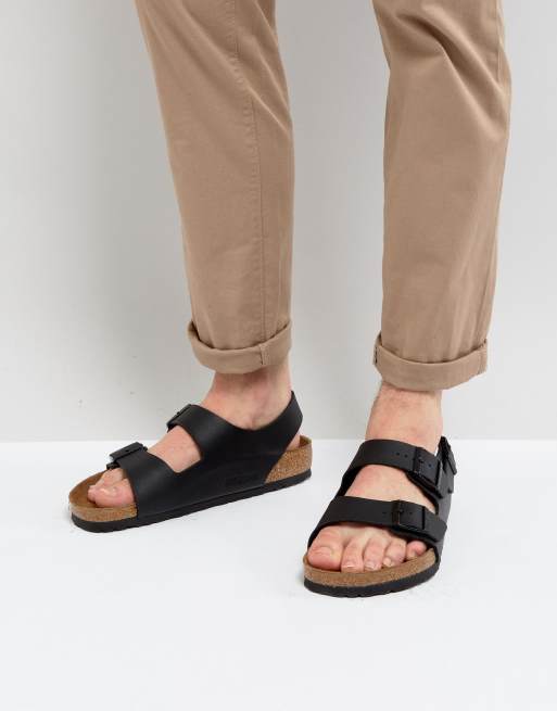 Birkenstock black milano sandals online