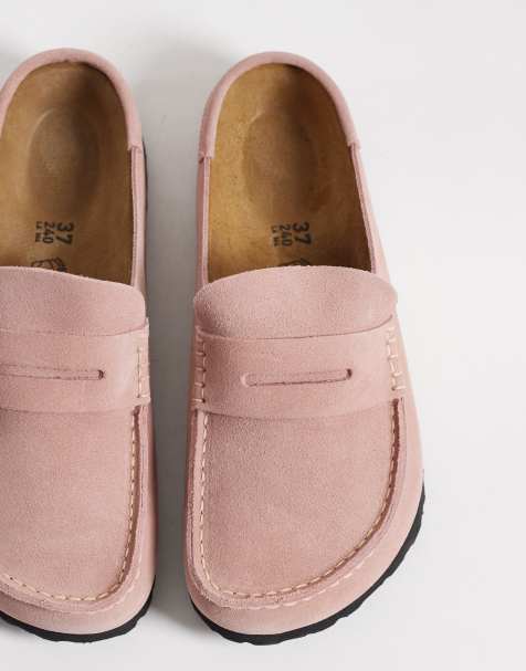 Birkenstock Naples loafers i indpakket ruskind i pink clay - view 1