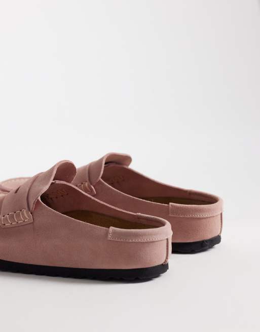 Birkenstock - Naples - Lyserøde slå-om-loafers i ruskind, 4 af 7