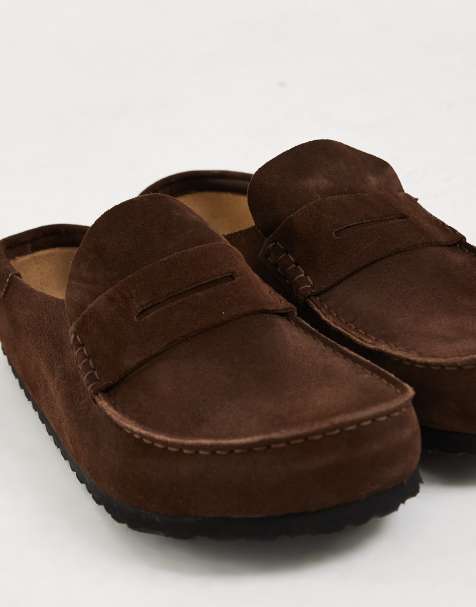 Birkenstock - Naples - Mocassini avvolgenti in camoscio color caraffa - view 1