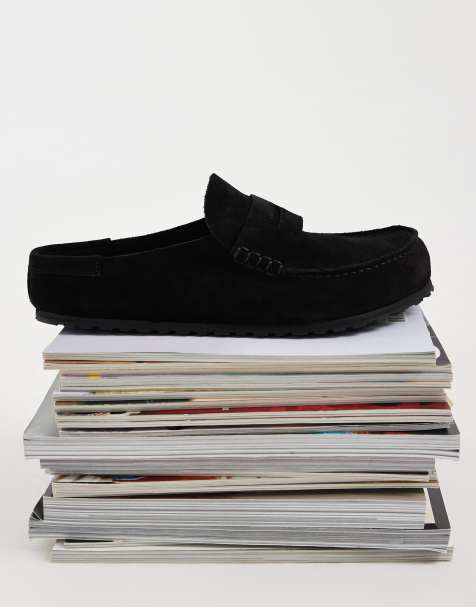 Birkenstock - Naples - Mocassini avvolgenti in camoscio nero - view 1