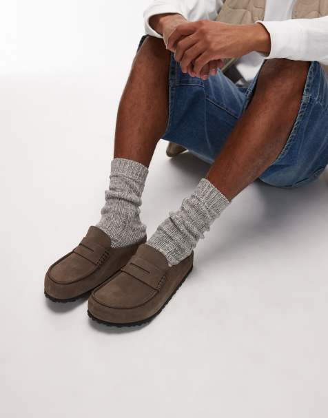 Birkenstock - Naples - Mocassins en daim - Gris béton - view 1