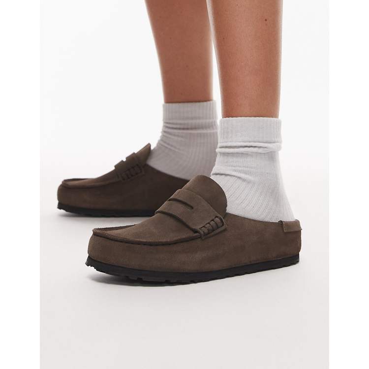 Birkenstock Naples narrow fit wrapped loafer in concrete  display picture 3