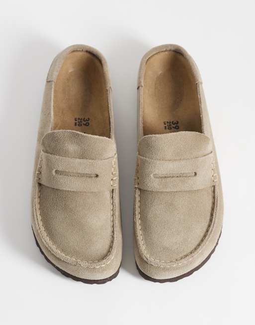 Birkenstock - Naples - Zoccoli scamosciati color tortora