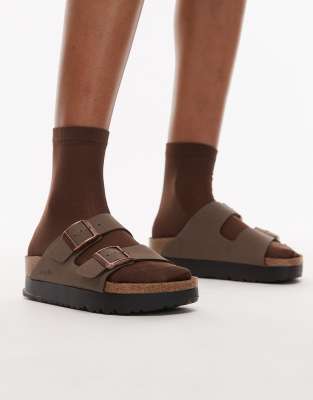 Birkenstock Birkenstock Papillio Arizona flex platform sandal in mocca-Brown