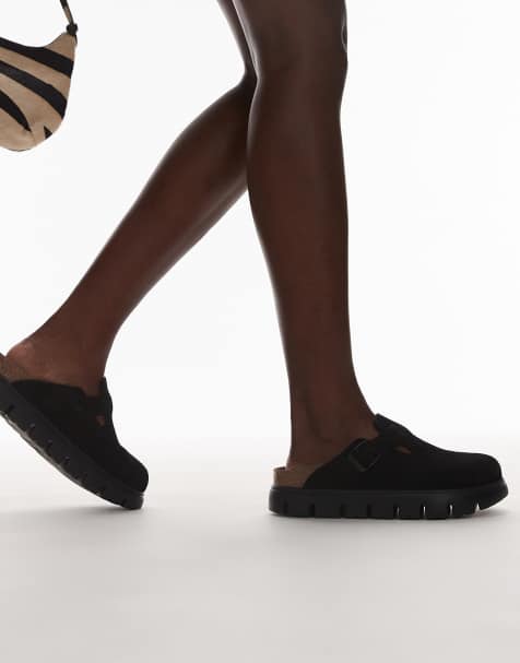 Birkenstock Papillio Boston platform clogs in black - view 1