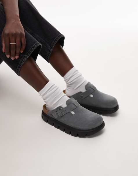 Birkenstock - Papillio Boston - Zoccoli con plateau color grigio basalto - view 1