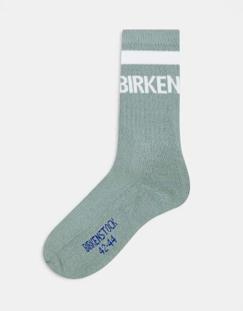 Birkenstock – Salviagröna bomullsstrumpor i unisex-modell med rand - view 1