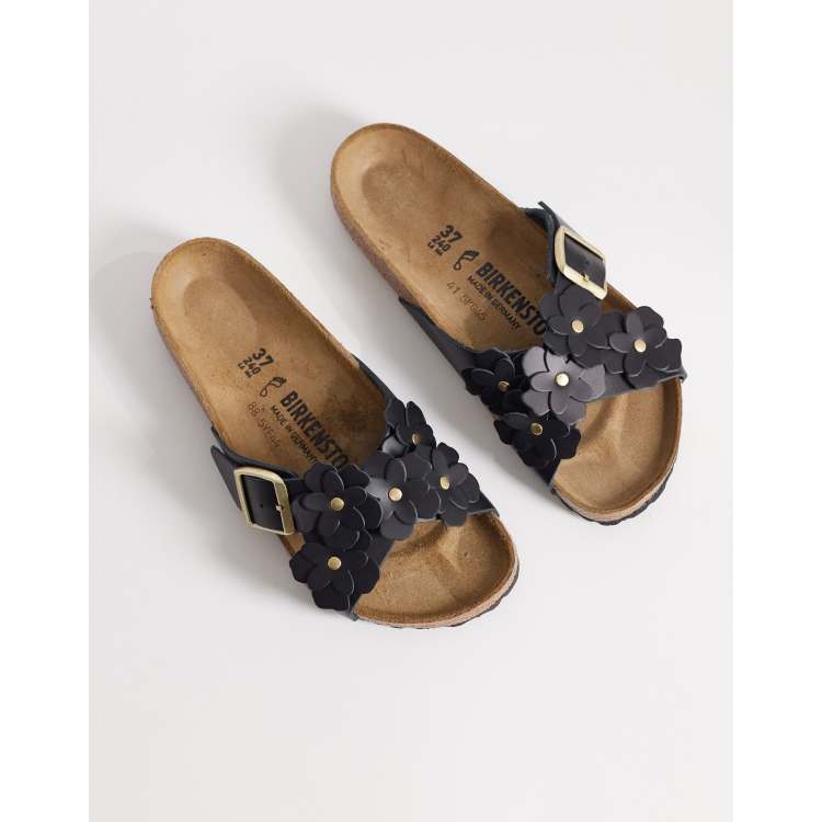 Birkenstock Siena Flower sandals in black | ASOS
