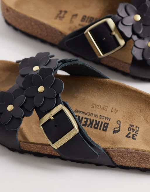 Birkenstock - Siena Flower - Sorte sandaler, 3 af 4