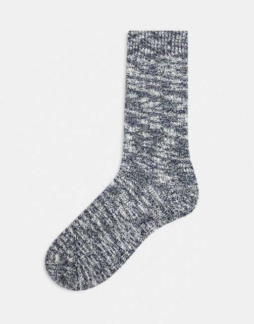 Birkenstock Slub cotton mens socks in blue