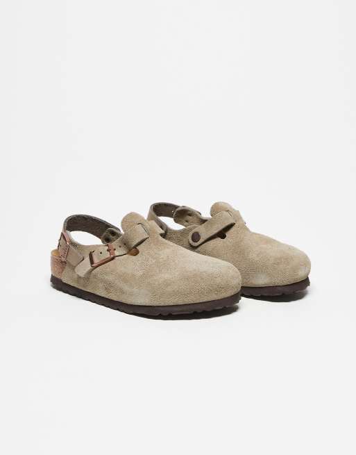 Birkenstock – Tokio – Brungrå tofflor i mocka och unisex-modell, 2 av 4