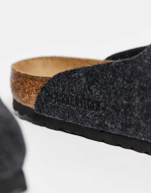 Birkenstock unisex Amsterdam homeshoes slippers in anthracite, 2 of 3