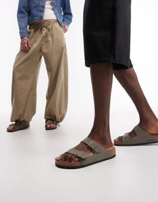  Unisex Arizona Birko-Flor sandal in stone