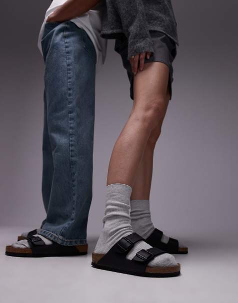Birkenstock Unisex – Arizona – Czarne sandały birko-flor - view 1