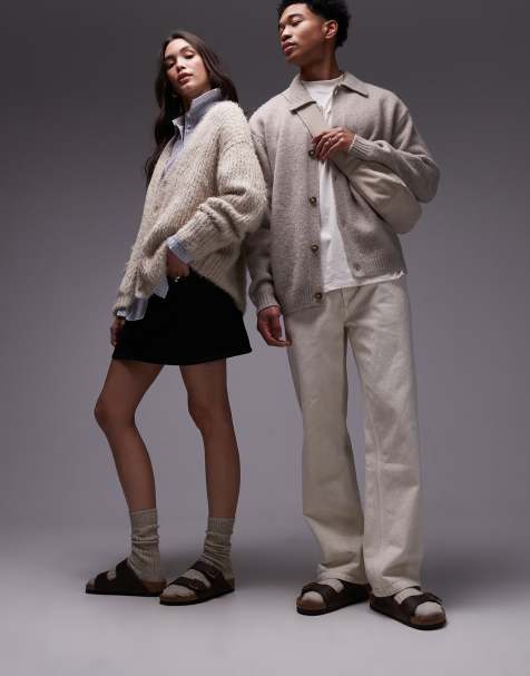 Birkenstock - Unisex - Arizona - Mørkebrune sandaler i birko-flor - view 1
