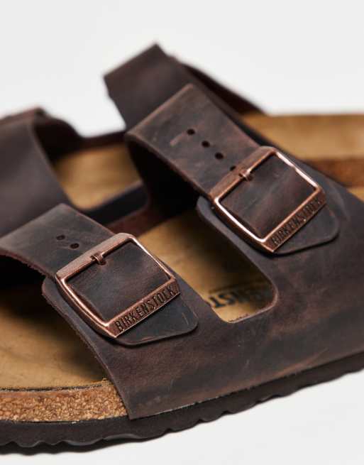 Birkenstock Unisex Arizona sandals in habana brown oiled