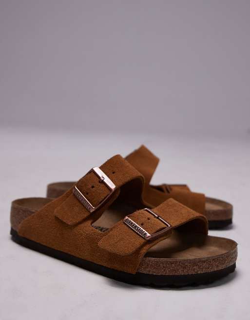Birkenstock Unisex Arizona sandals in mink suede | ASOS
