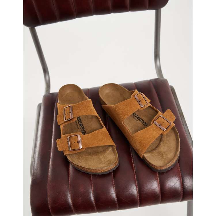 Birkenstock Unisex Arizona sandals in mink suede | ASOS