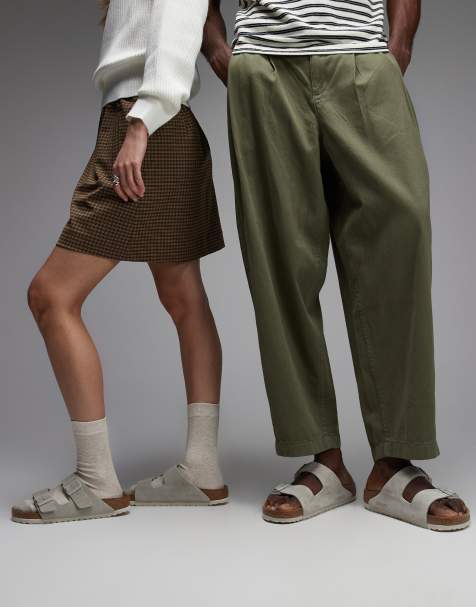 Birkenstock - Unisex - Arizona - Østersfarvede sandaler i ruskind - view 1