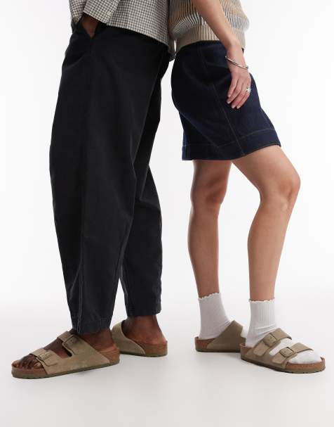 Birkenstock Unisex – Arizona – Zamszowe sandały w spranym kolorze khaki - view 1