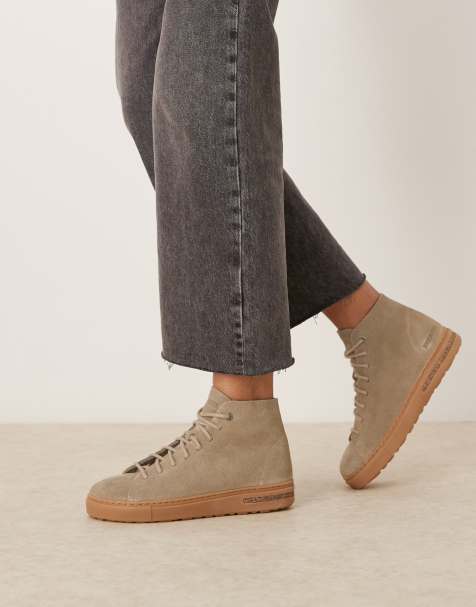 Birkenstock Unisex Bend mid trainers in taupe - view 1