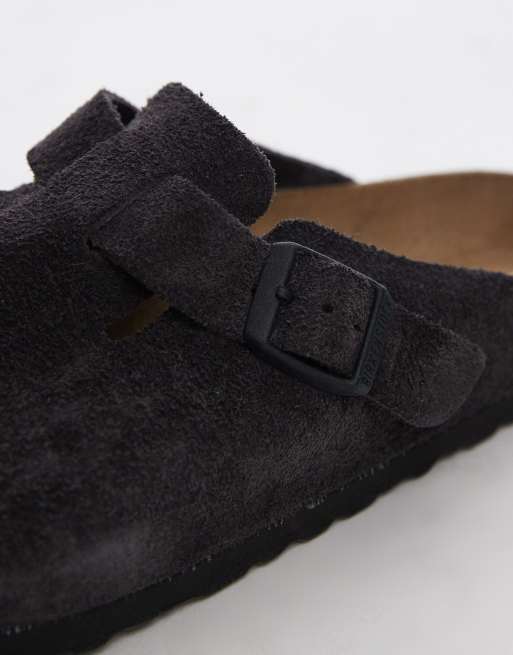 Birkenstock Unisex Boston clogs in grey suede