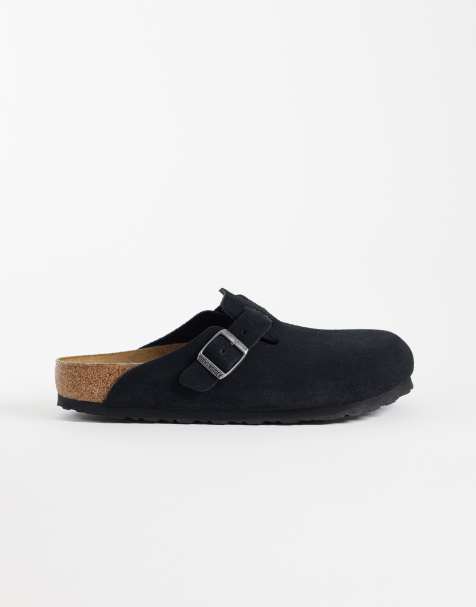 Birkenstock unisex Boston suede clogs in black - view 1