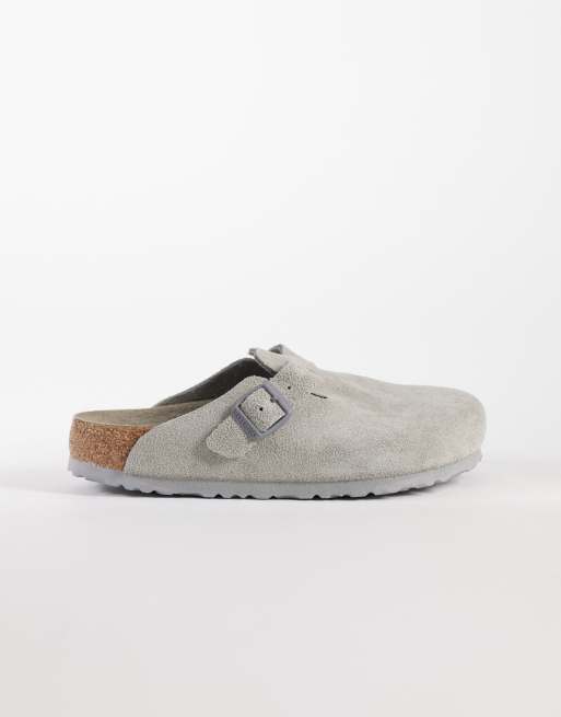 Birkenstock Unisex Boston suede clogs in stone coin, 3 of 4