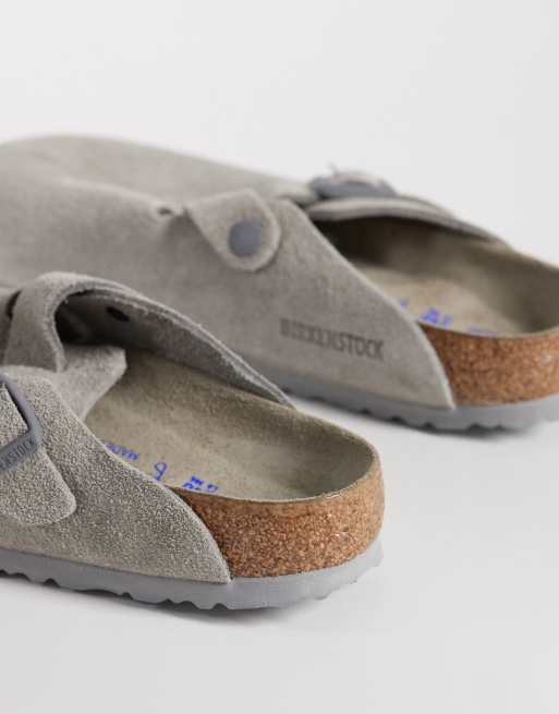 Birkenstock Unisex Boston suede clogs in stone coin, 4 of 4