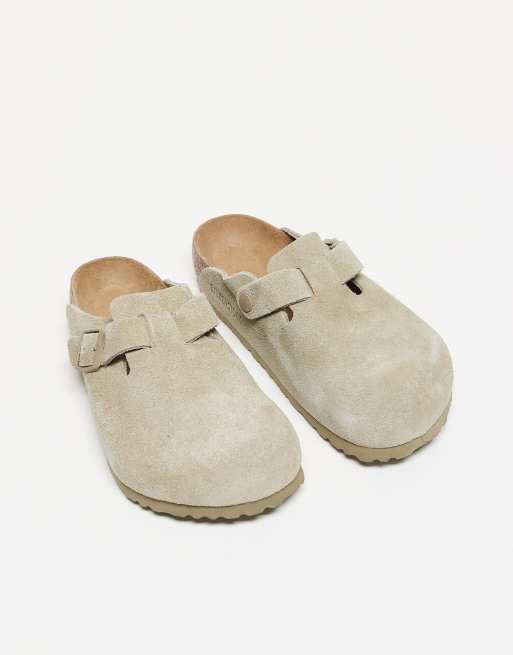 靴 BIRKENSTOCK BOSTON Boston z miękką wkładką zamsz Black | BIRKENSTOCK