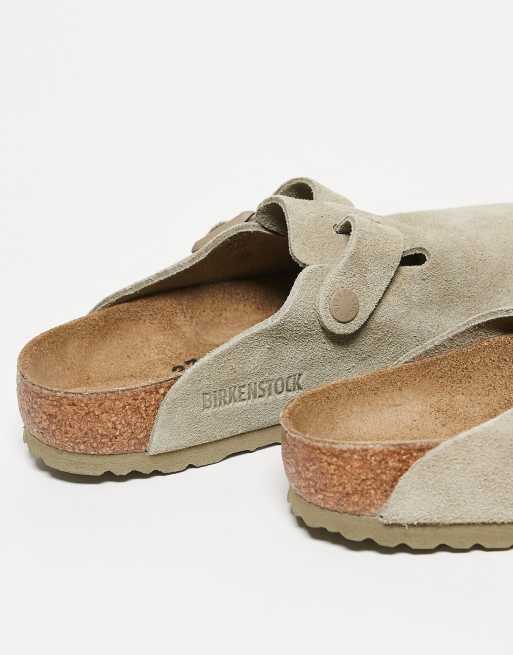 Birkenstock Unisex – Boston – Zamszowe chodaki w wyblakłym