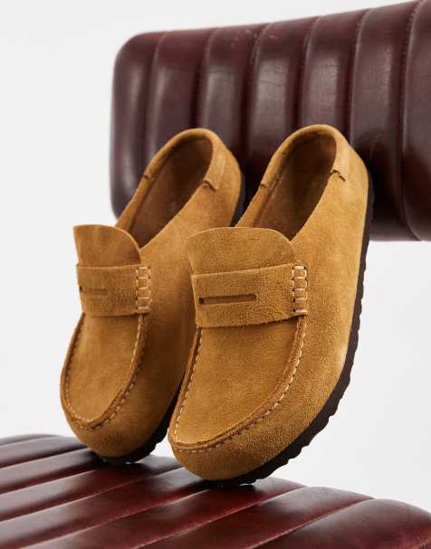 Birkenstock unisex Naples clogs i ruskind i korkbrun - view 1
