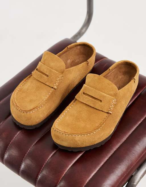 Birkenstock unisex Naples clogs i ruskind i korkbrun, 3 af 4