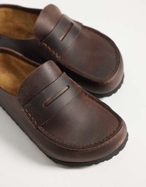 Birkenstock unisex Naples leren clogs in habanna bruin, 2 van 4