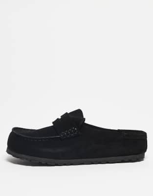 Birkenstock - Unisex - Naples - Wildleder-Loafer in Schwarz mit Wickeldesign