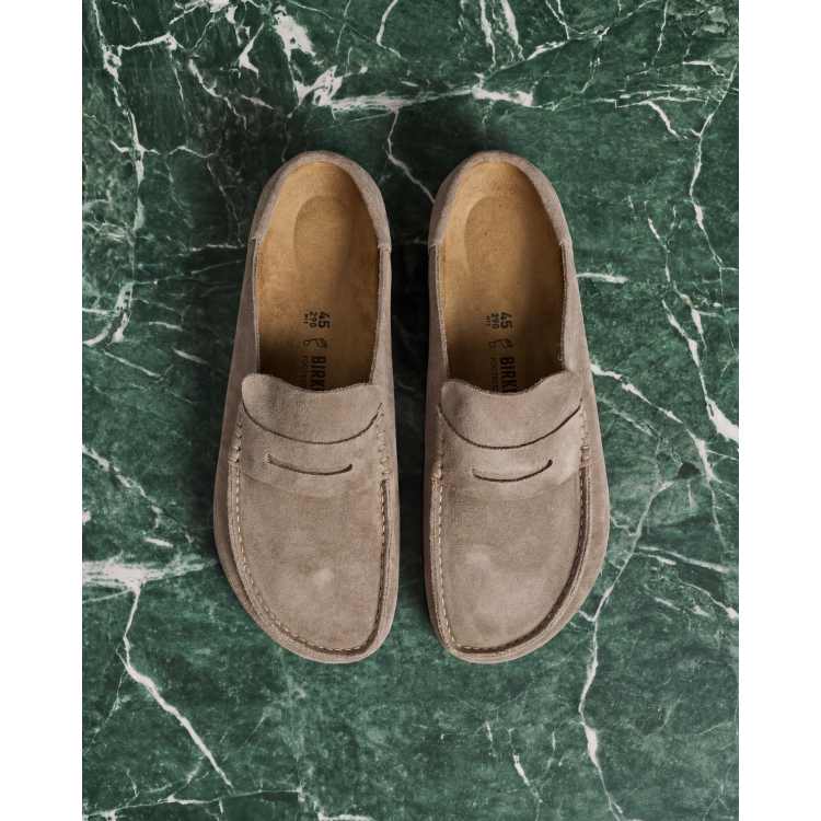 Birkenstock Unisex Naples wrapped loafer in taupe suede | ASOS display picture 2