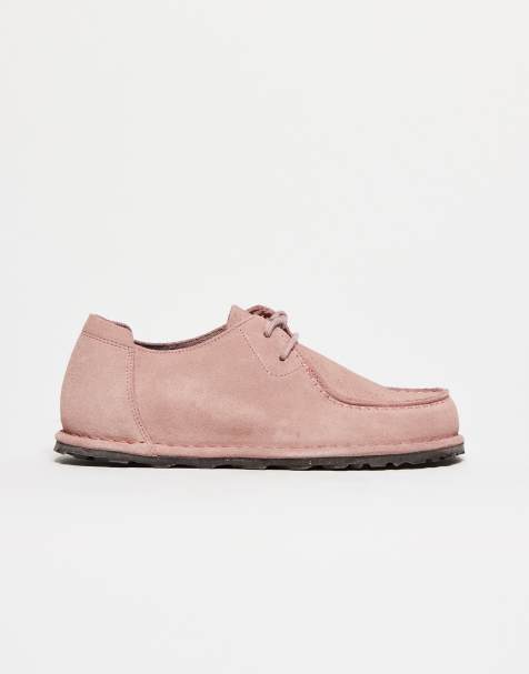 Birkenstock Unisex – Utti – Różowobeżowe zamszowe buty sznurowane - view 1