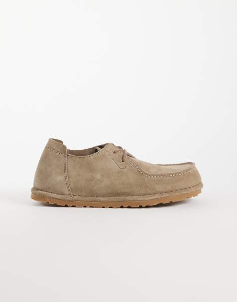 Birkenstock Utti Lace regular fit zamszowe buty w kolorze szarobeżowym - view 1