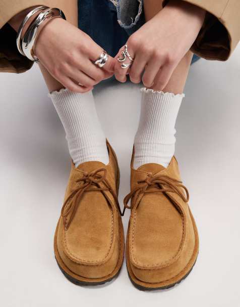 Birkenstock Utti Lace suède schoenen in kurkbruin - view 1
