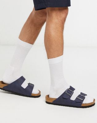 Birkenstock vegan arizona birko-flo sandals in navy