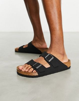 Birkenstock vegan arizona sandals in black   - ASOS Price Checker