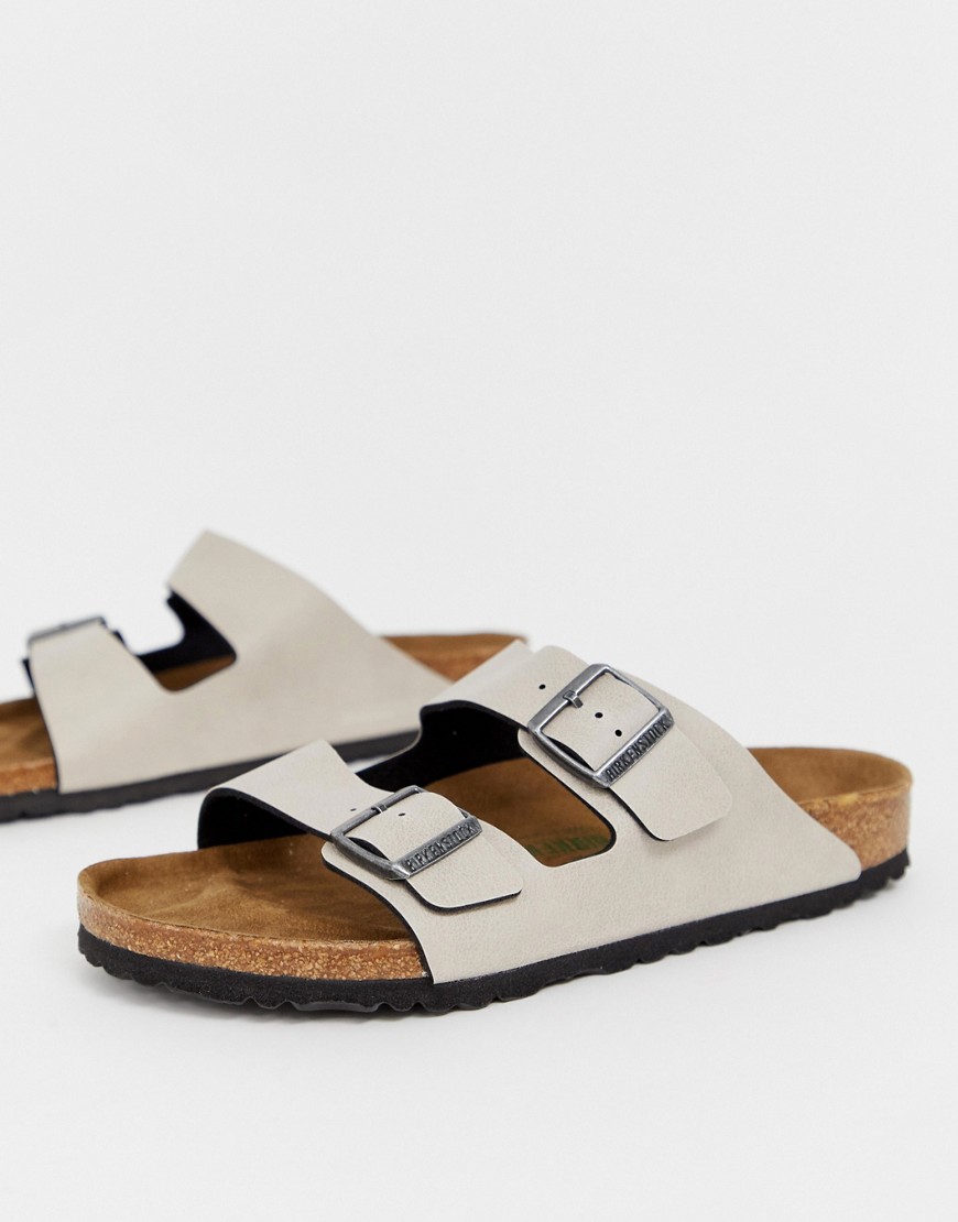 Birkenstock – Vegan Arizona – Stengrå sandaler-Beige